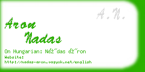 aron nadas business card